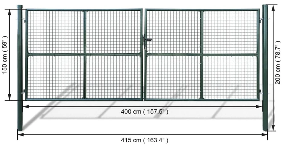 Tinkliniai sodo vartai, 415x200cm/400x150cm