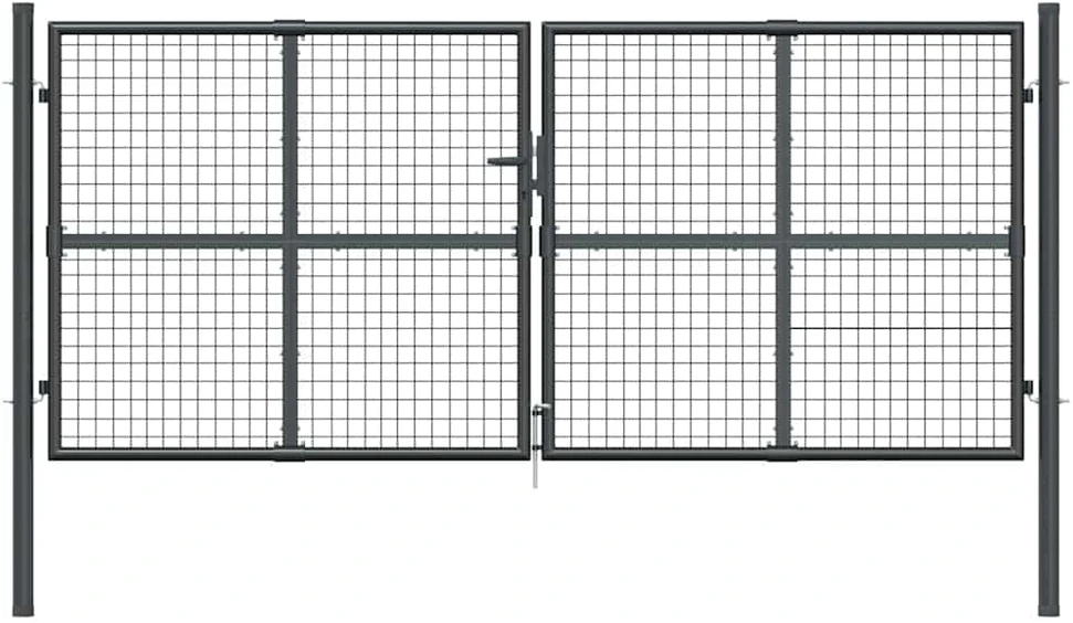 Tinkliniai sodo vartai, antracito spalvos, 300x175cm, plienas