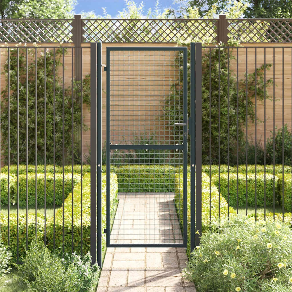 Tinkliniai sodo vartai, pilki, 100x250cm, galvanizuotas plienas