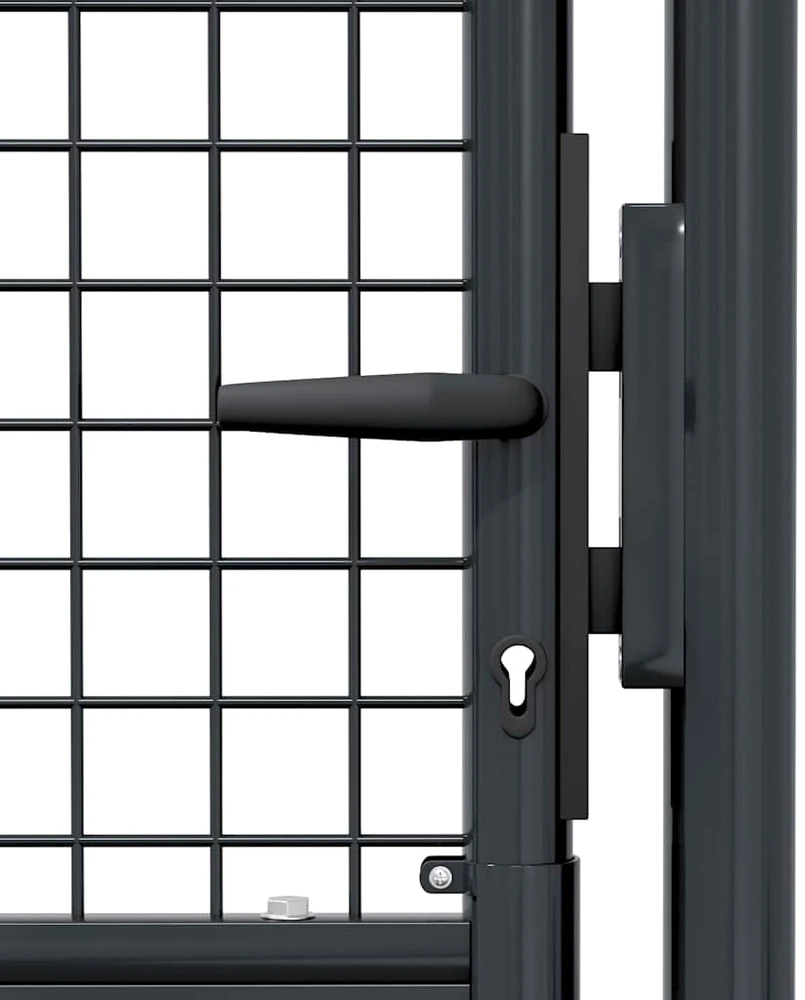 Tinkliniai sodo vartai, pilki, 100x225cm, galvanizuotas plienas
