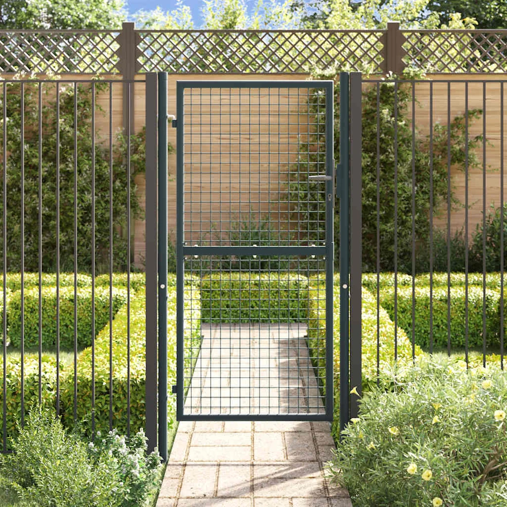 Tinkliniai sodo vartai, pilki, 100x225cm, galvanizuotas plienas