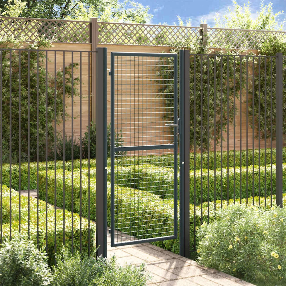 Tinkliniai sodo vartai, pilki, 100x250cm, galvanizuotas plienas