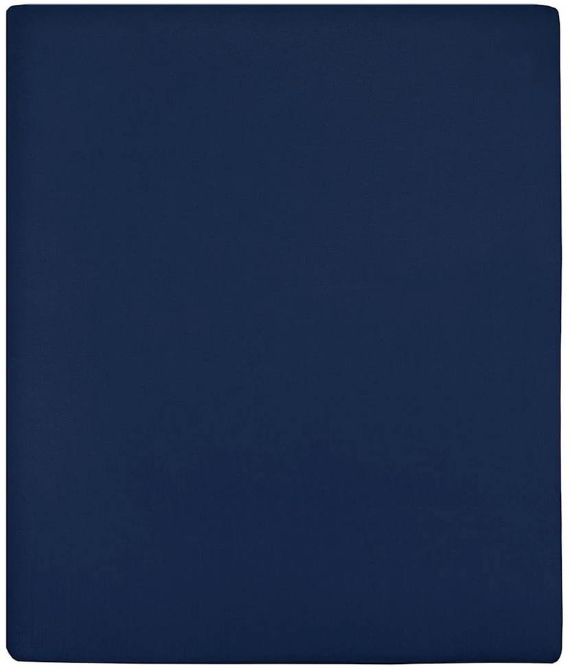 Trikotažinė paklodė su guma, mėlyna, 140x200cm, medvilnė