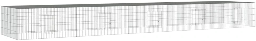 Triušių narvas, 5 segmentai, 541x109x54cm, galvanizuota geležis