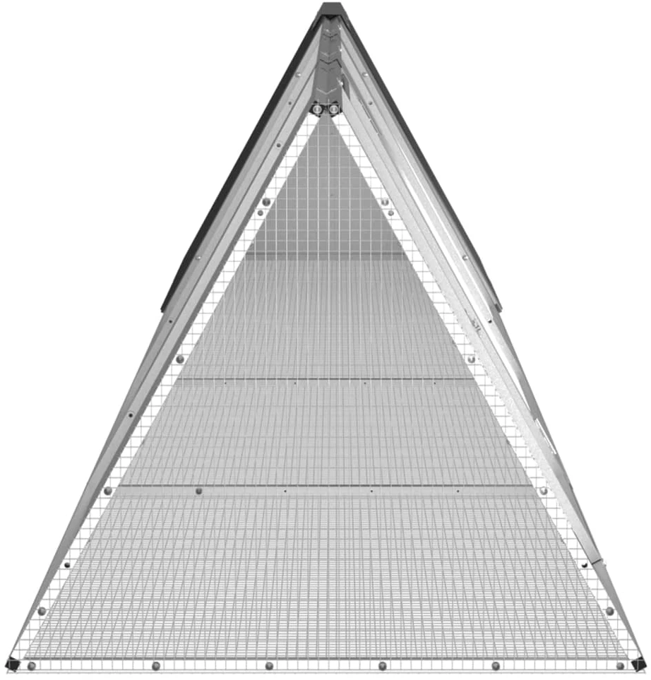 Triušių narvas, antracito, 403,5x80,5x71cm, plienas