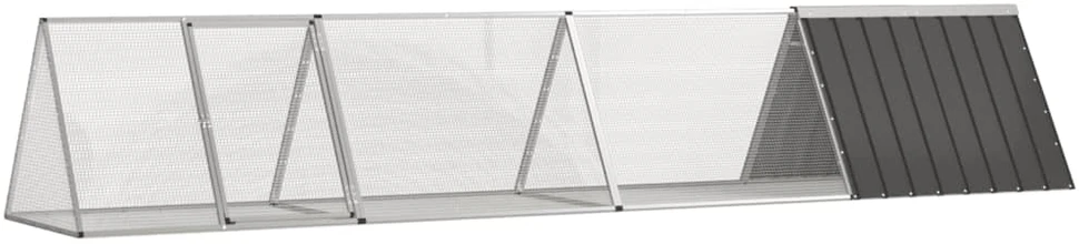 Triušių narvas, antracito, 403,5x80,5x71cm, plienas