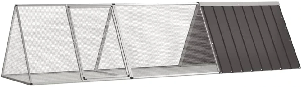 Triušių narvas, antracito, 302,5x80,5x71cm, plienas