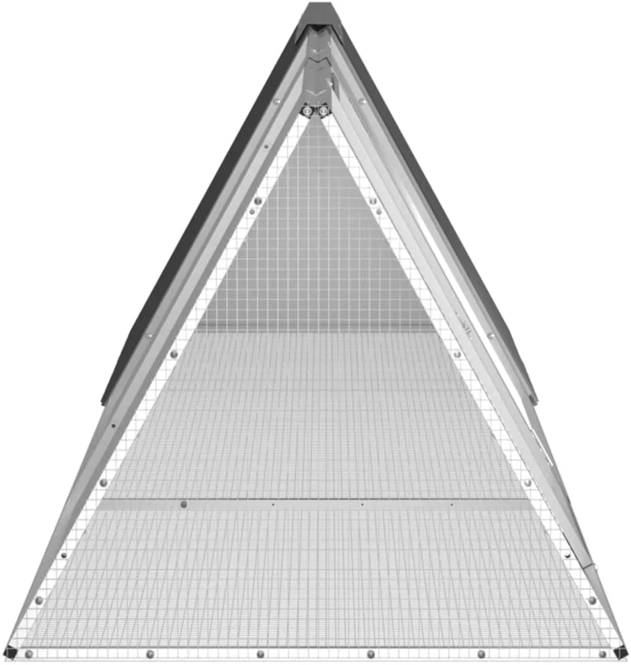 Triušių narvas, antracito, 302,5x80,5x71cm, plienas