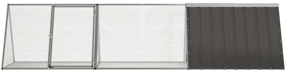 Triušių narvas, antracito, 302,5x80,5x71cm, plienas