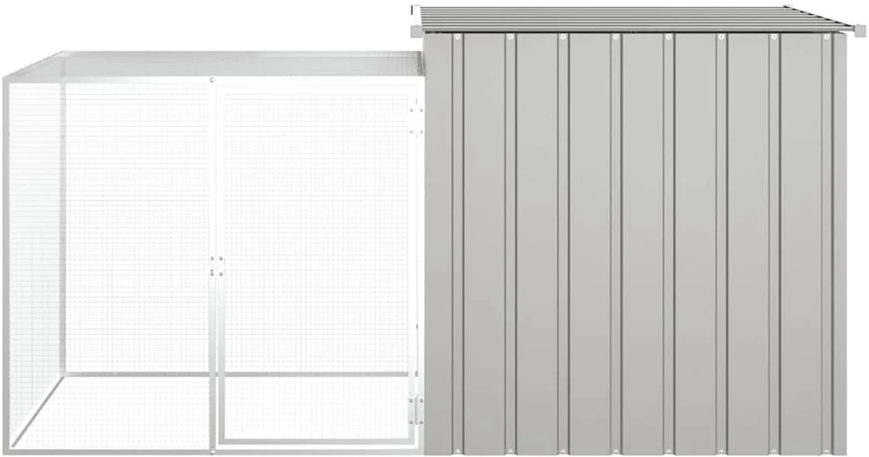 Triušių narvas, pilkas, 200x91x100cm, galvanizuotas plienas