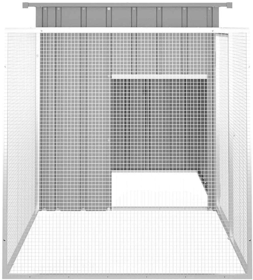 Triušių narvas, pilkas, 200x91x100cm, galvanizuotas plienas