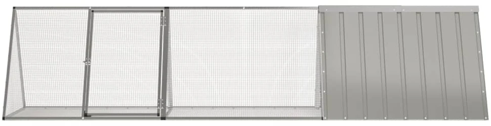 Triušių narvas, pilkas, 302,5x80,5x71cm, galvanizuotas plienas
