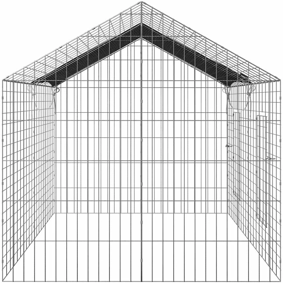 Triušių narvas Sidabro 200 x 78 x 78 cm Cinkuota plienas