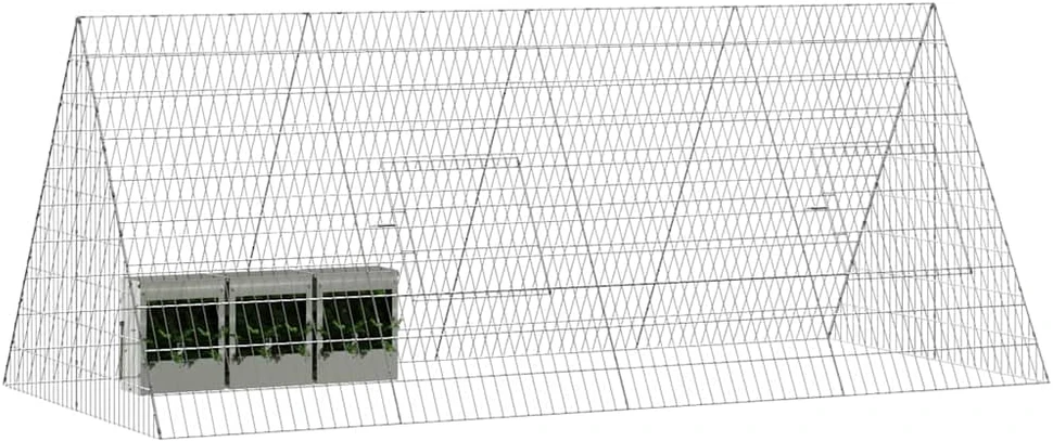 Triušių narvas Sidabrinė 215 x 100 x 85 cm