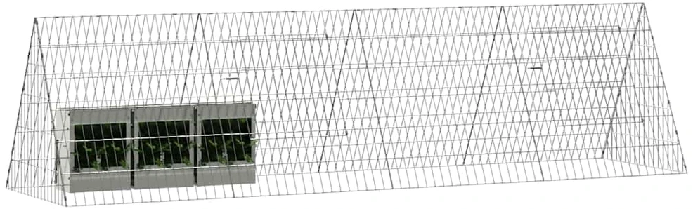 Triušių narvas Sidabrinė 215 x 55 x 55 cm Galvanizuotas plienas