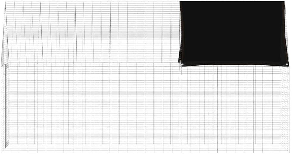 Triušių narvas Sidabrinė 400 x 100 x 210 cm