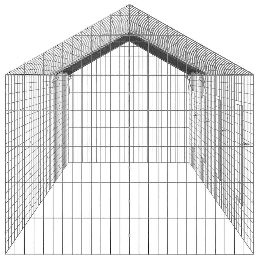 Triušių narvas Sidabro 400 x 78 x 78 cm Cinkuota plienas