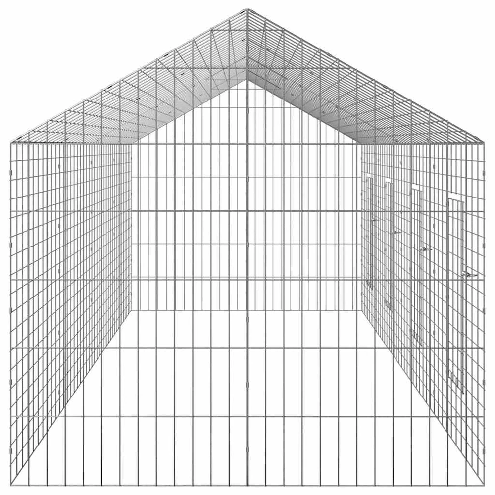 Triušių narvas Sidabro 400 x 78 x 78 cm Cinkuota plienas