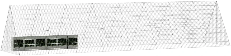 Triušių narvas Sidabrinė 430 x 100 x 85 cm