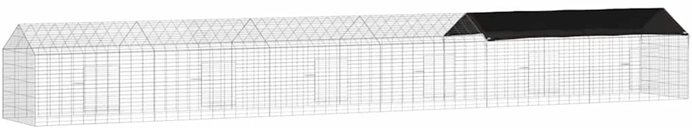 Triušių narvas Sidabro 600 x 78 x 78 cm Cinkuota plienas