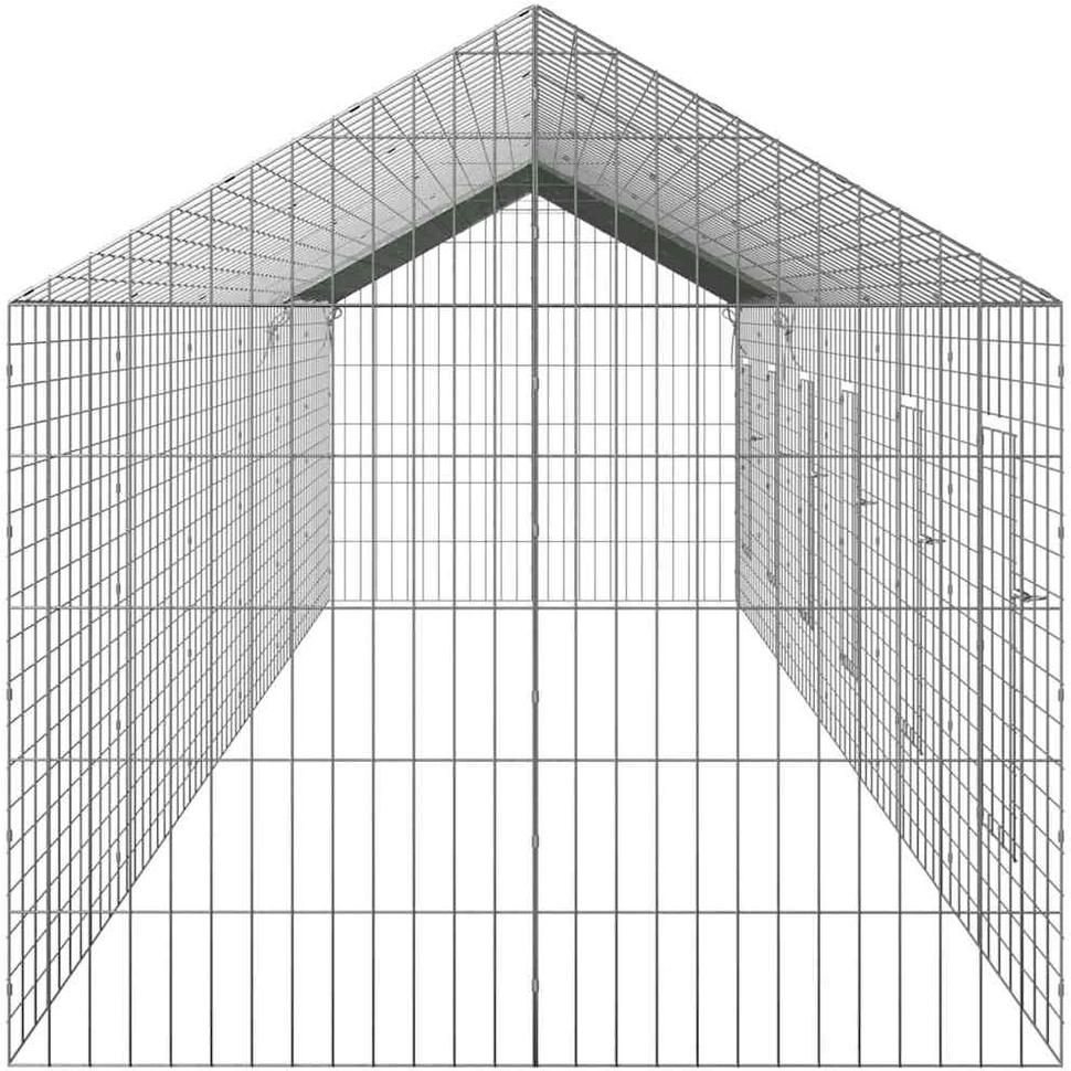 Triušių narvas Sidabro 600 x 78 x 78 cm Cinkuota plienas