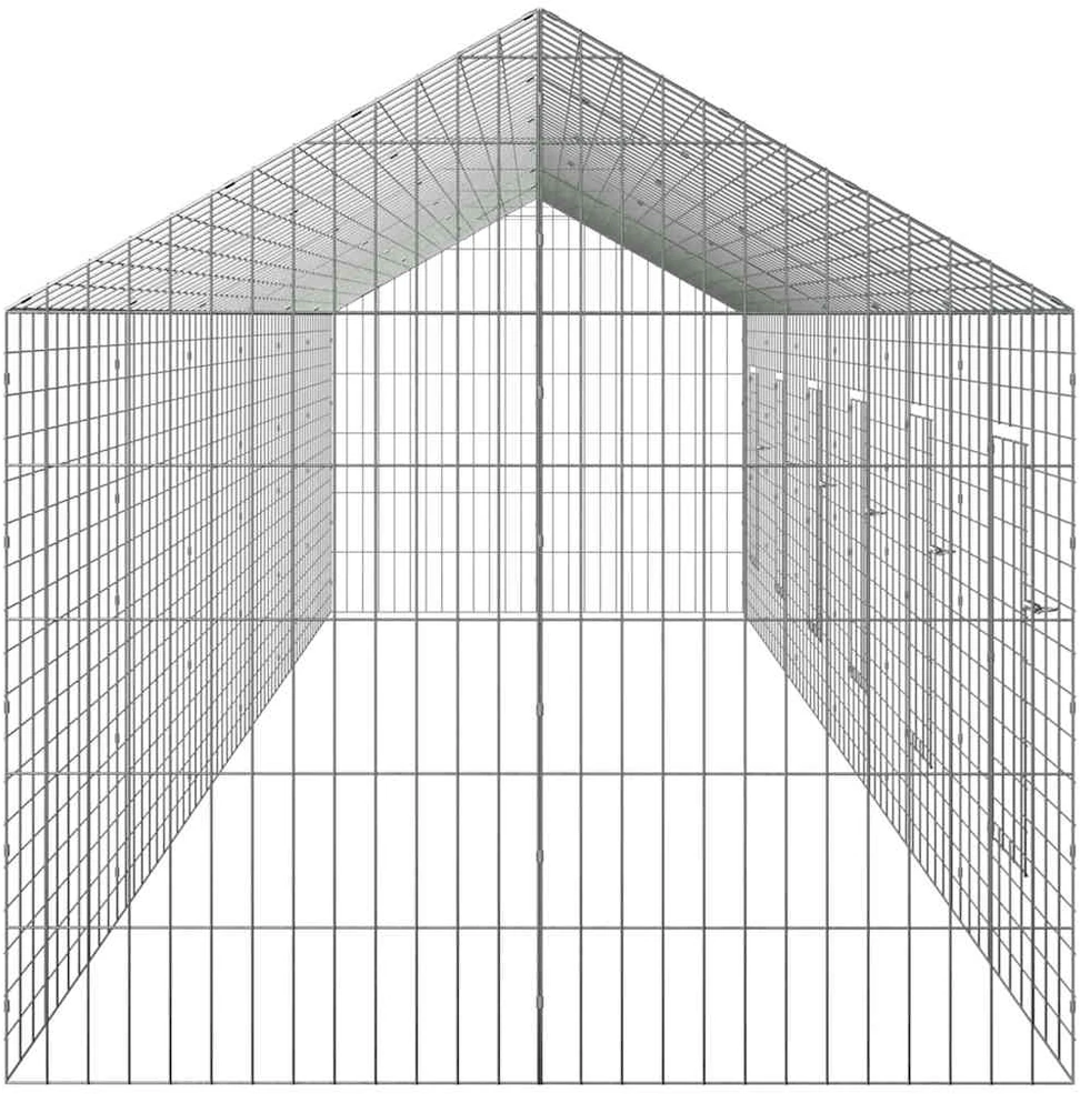 Triušių narvas Sidabro 600 x 78 x 78 cm Cinkuota plienas