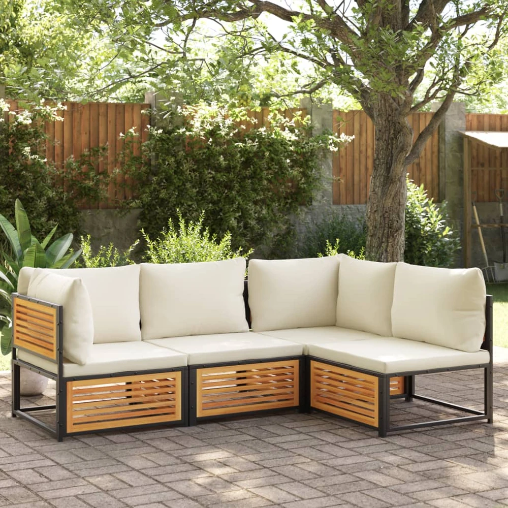 Trivietė sodo sofa, pušies medienos masyvas