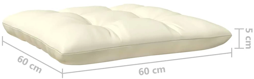 Trivietė sodo sofa su kreminėmis pagalvėlėmis, pušies masyvas