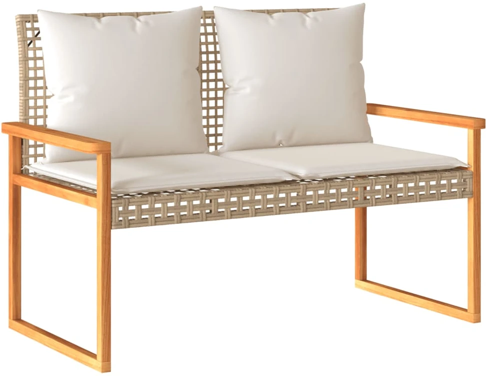 Trivietė sodo sofa su pagalvėlėmis, juodos spalvos, poliratanas