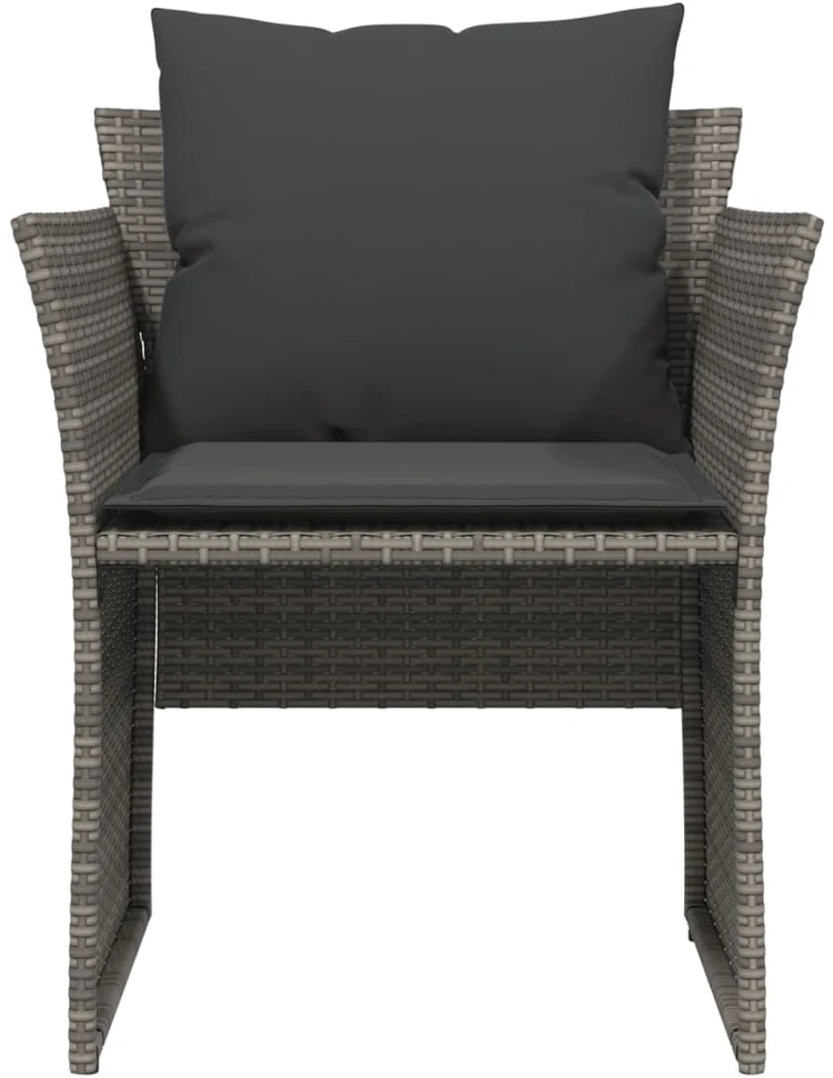 Trivietė sodo sofa su pagalvėlėmis, ruda, poliratanas