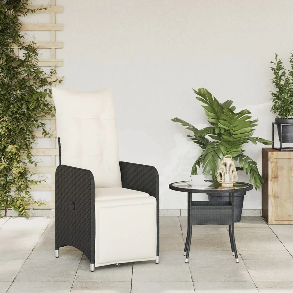 Trivietė sodo sofa su pagalvėlėmis, smėlio spalvos, poliratanas
