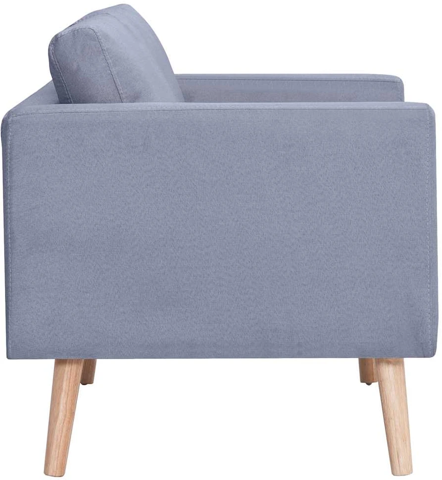 Trivietė sofa, audinys, šviesiai pilka
