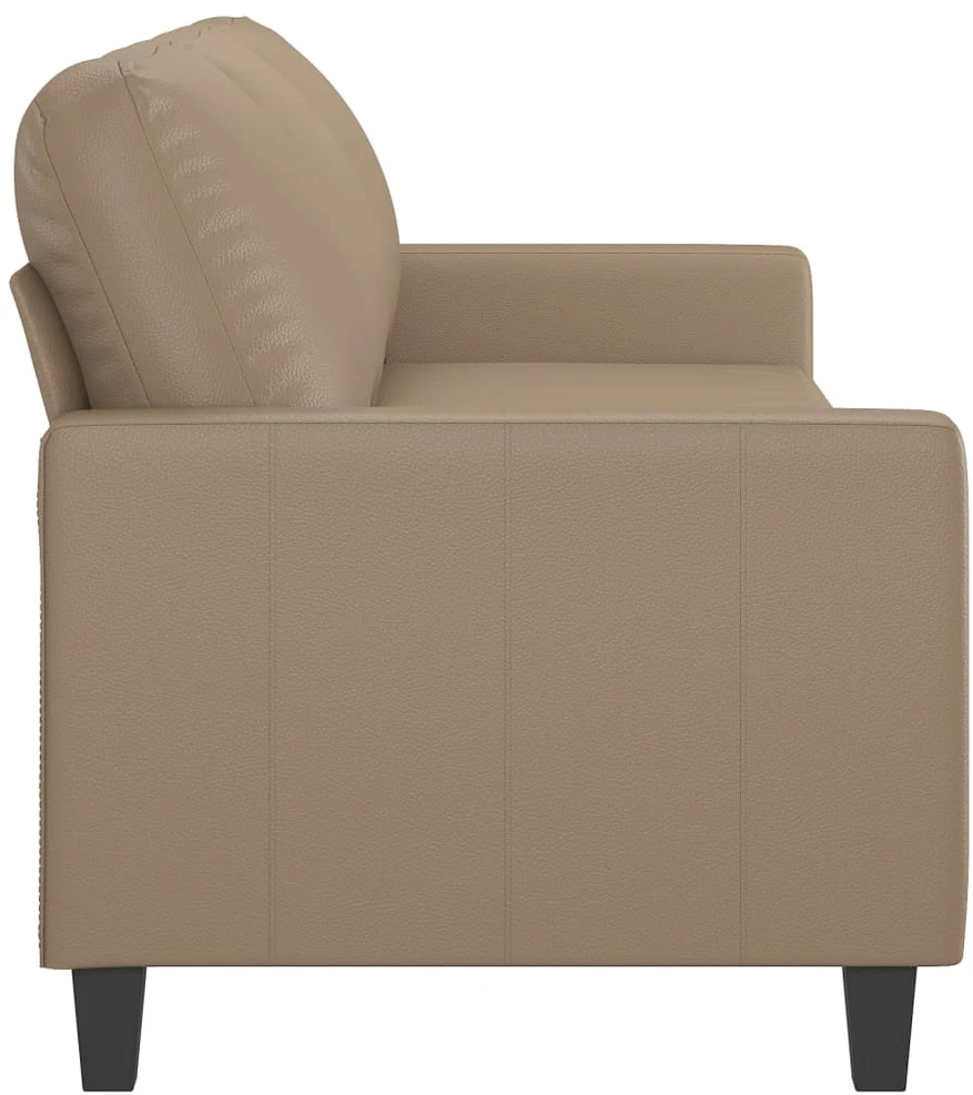 Trivietė sofa, kapučino spalvos, 180cm, dirbtinė oda