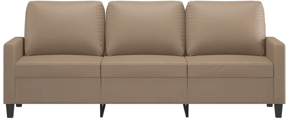 Trivietė sofa, kapučino spalvos, 180cm, dirbtinė oda