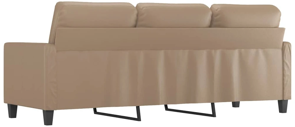 Trivietė sofa, kapučino spalvos, 180cm, dirbtinė oda