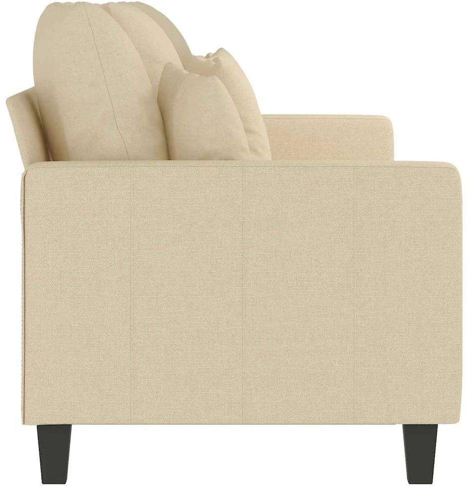 Trivietė sofa, kreminės spalvos, 180cm, audinys