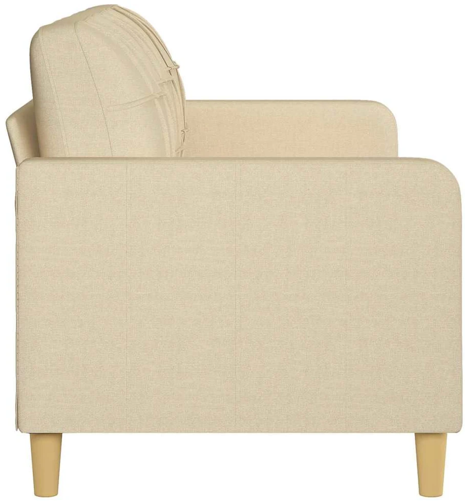 Trivietė sofa, kreminės spalvos, 180cm, audinys