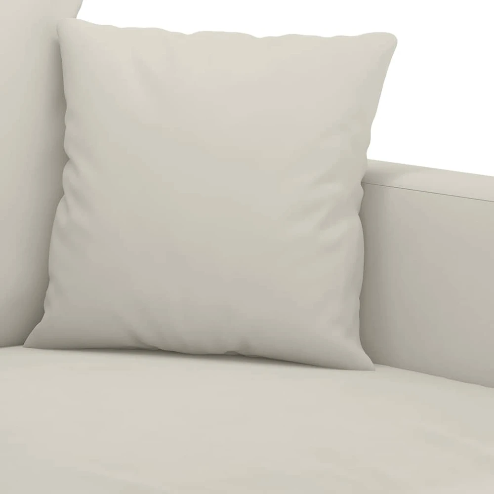 Trivietė sofa, kreminės spalvos, 180cm, aksomas