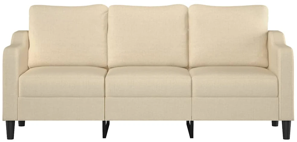 Trivietė sofa, kreminės spalvos, 180cm, audinys