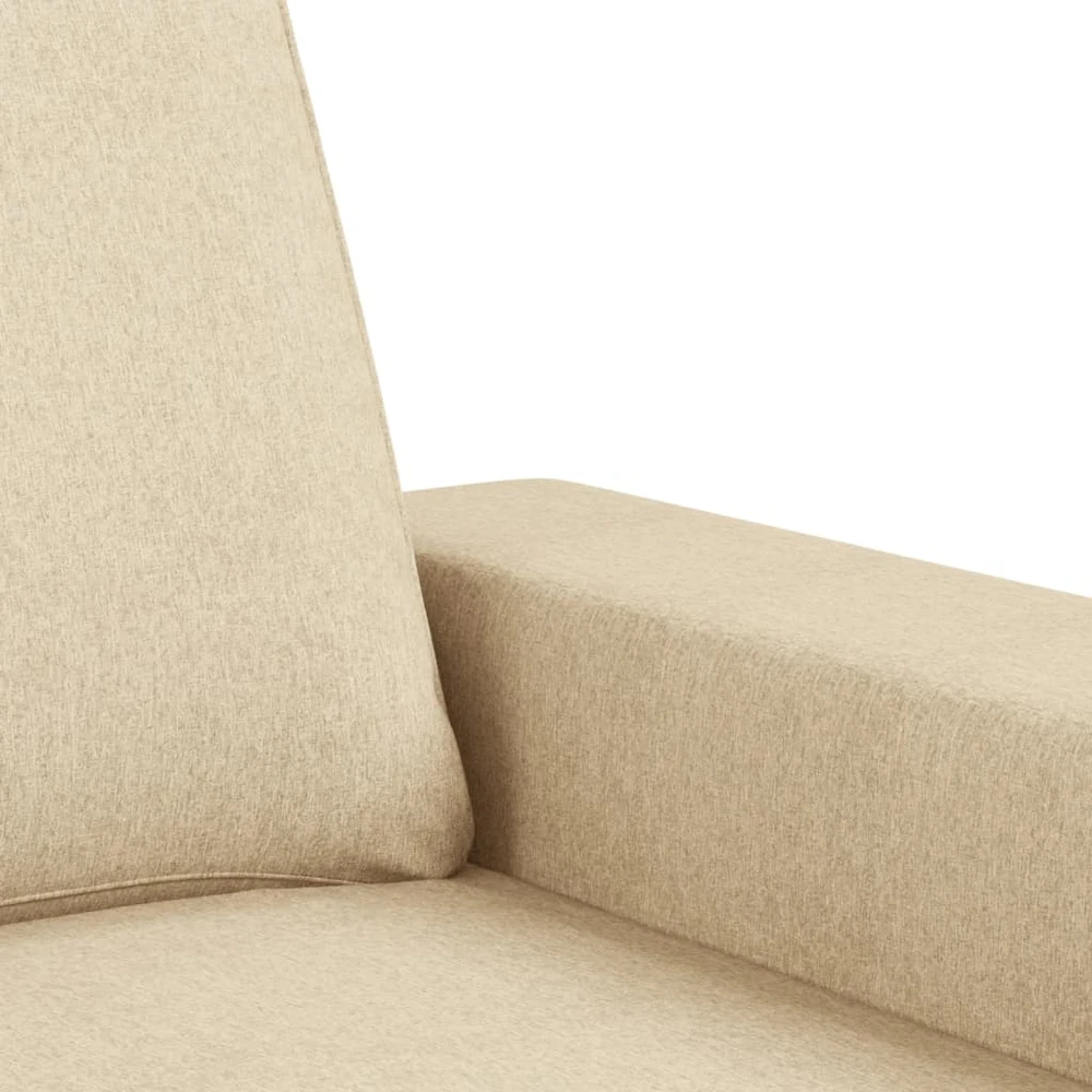 Trivietė sofa, kreminės spalvos, 180cm, audinys