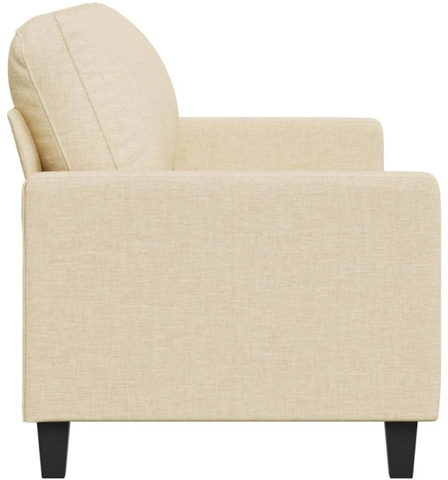 Trivietė sofa, kreminės spalvos, 180cm, audinys
