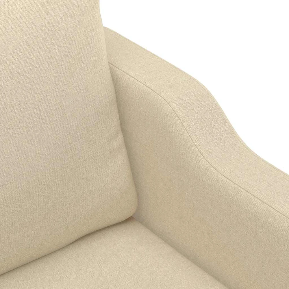 Trivietė sofa, kreminės spalvos, 180cm, audinys