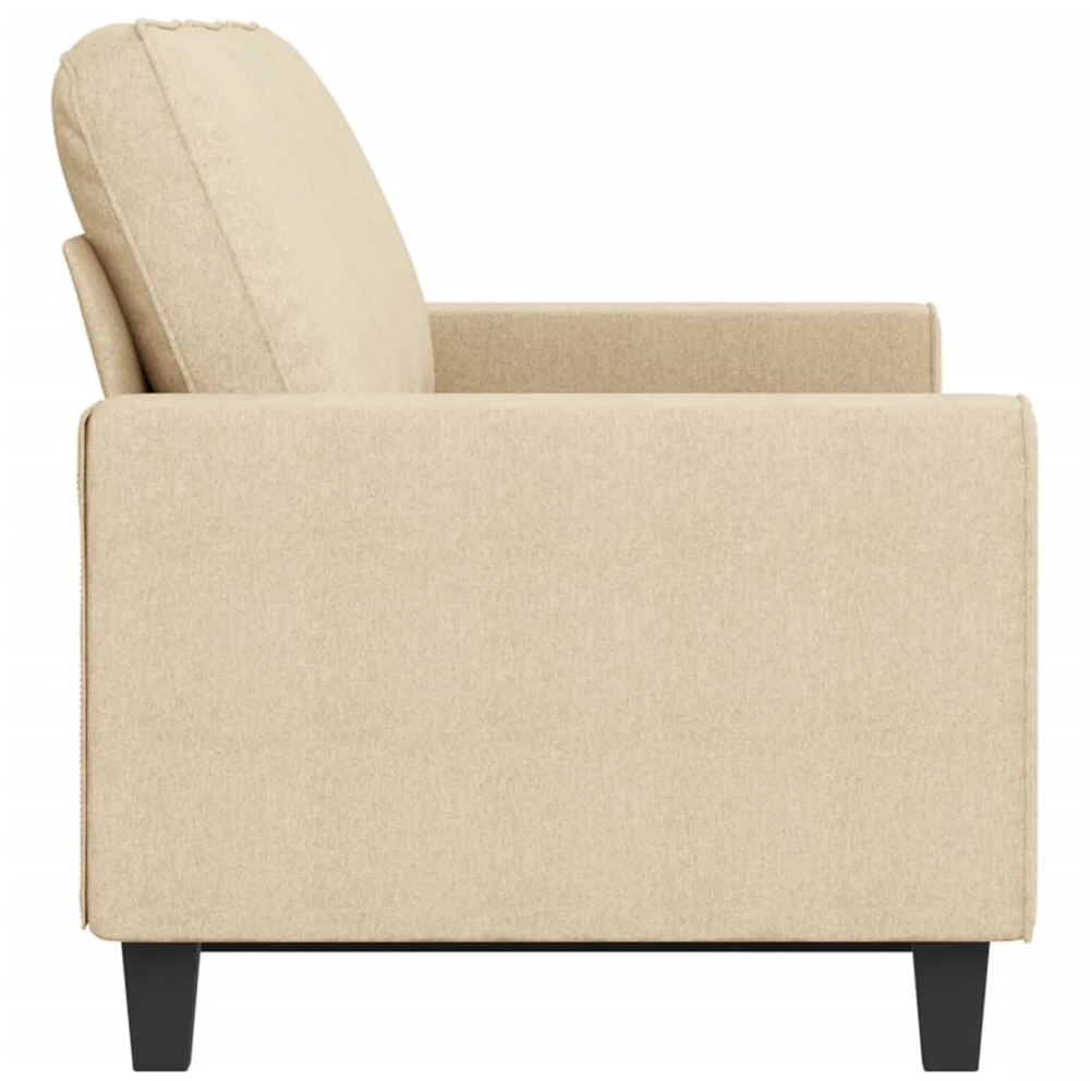 Trivietė sofa, kreminės spalvos, 180cm, audinys