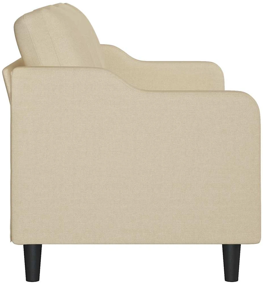 Trivietė sofa, kreminės spalvos, 180cm, audinys