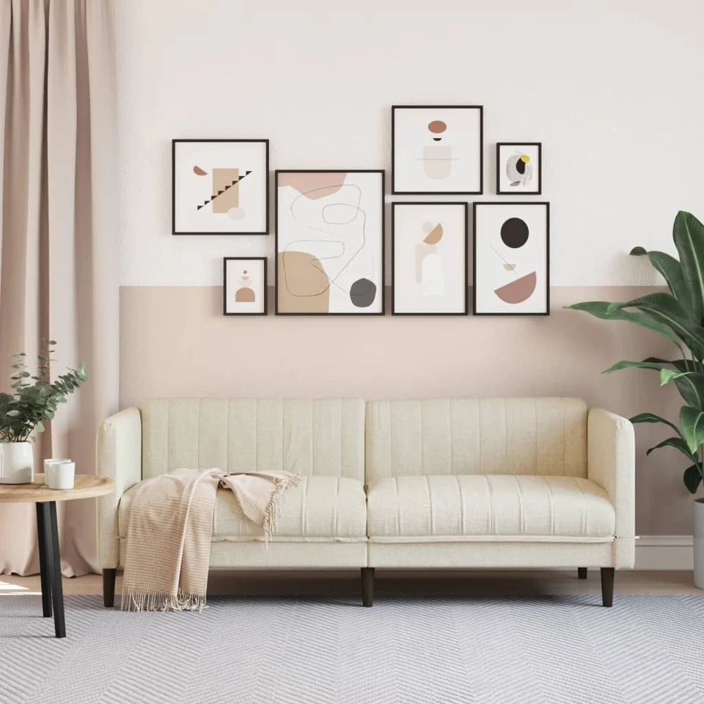 Trivietė sofa, linas