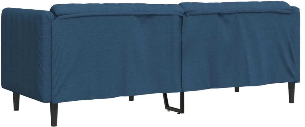 Trivietė sofa, mėlynos spalvos, audinys