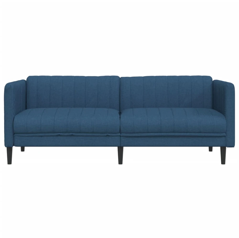 Trivietė sofa, mėlynos spalvos, audinys