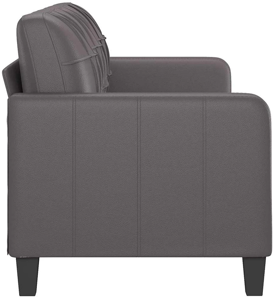 Trivietė sofa, pilkos spalvos, 180cm, dirbtinė oda