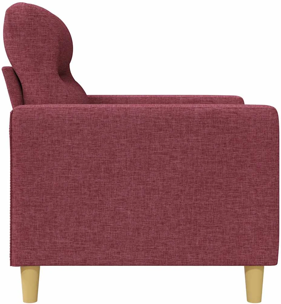 Trivietė sofa, raudonojo vyno spalvos, 180cm, audinys