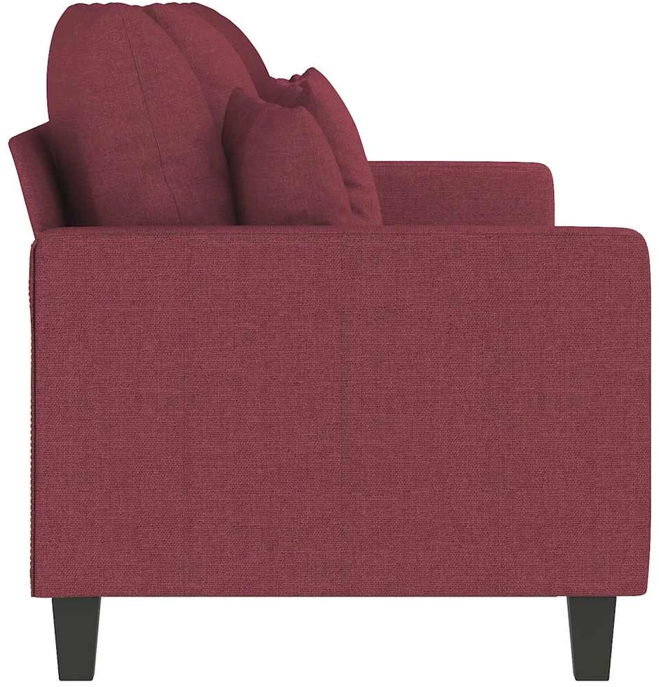 Trivietė sofa, raudonojo vyno spalvos, 180cm, audinys